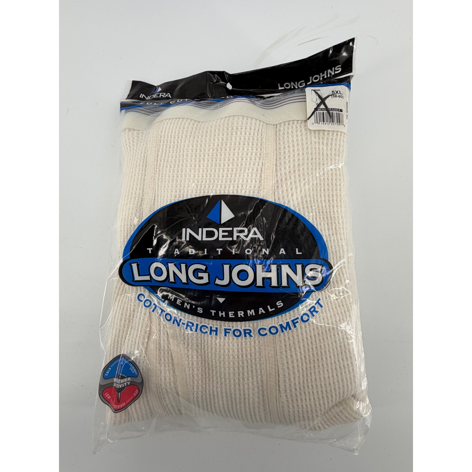 Indera Men's Thermal Long Johns Pants 5xl Waffle Knit Big & Tall Base Layer Nip